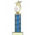 Trophies - #Baseball Shooting Star Spinner D Style Trophy